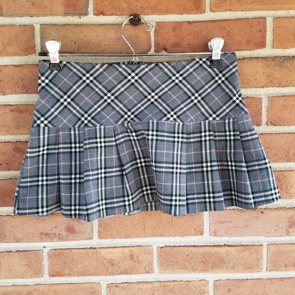 Wet Seal Plaid Mini Skirt